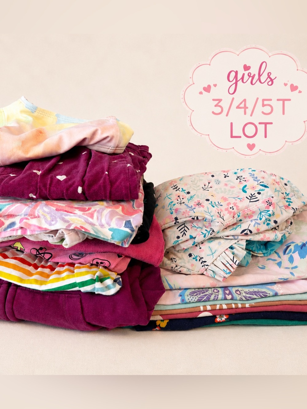 20 Piece Girls Mixed Lot / 3T 4T 5T / Shirt /Rashguard / Shorts / Skirt / Dress